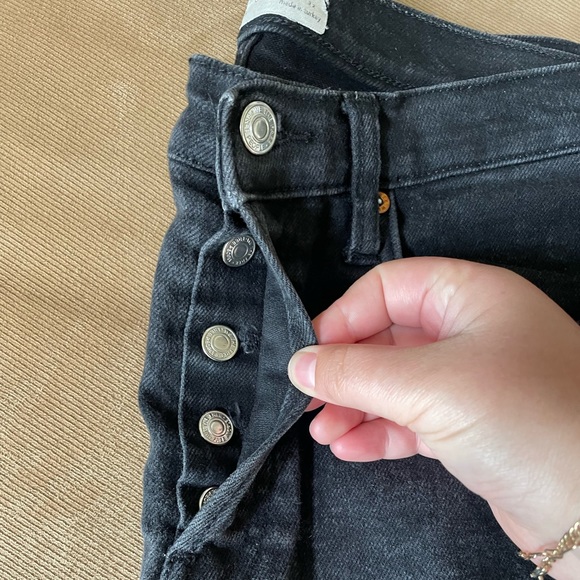 Free People High Rise Distressed Skinny Jeans - Picture 3 of 6